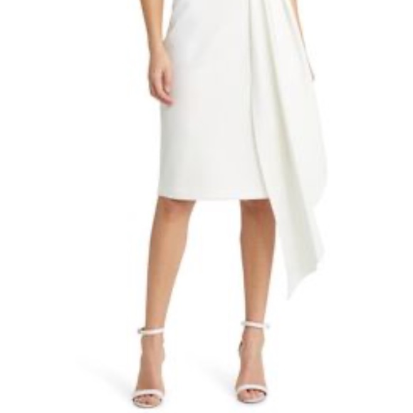 NEW Eliza J Strapless Scuba Crepe Cocktail Dress in Ivory - size 10 - Picture 3 of 10